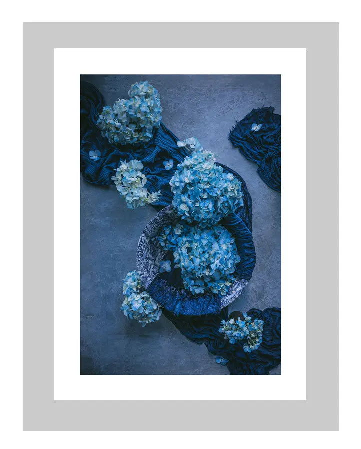 Blue Sea  | custom floral art cards | art postcards | flower prints | ELENA DRAGOI