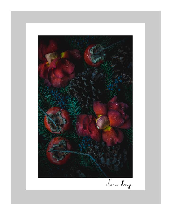 Festive Season IV | custom floral art cards | art postcards | ELENA DRAGOI