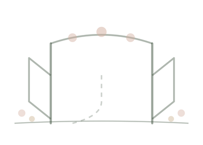 Garden gate illustration
