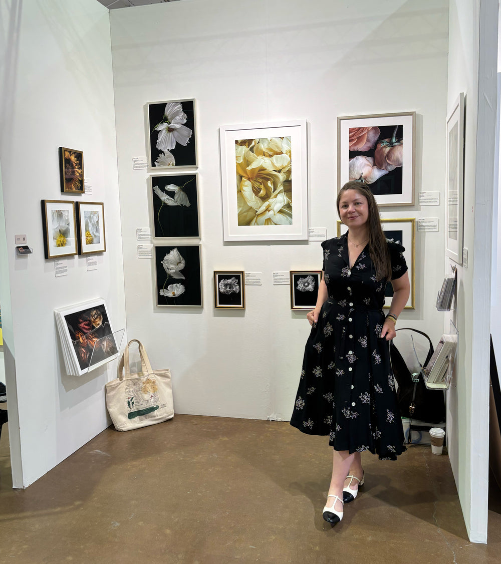 White peony fine art print from Dallas exhibition May 2025