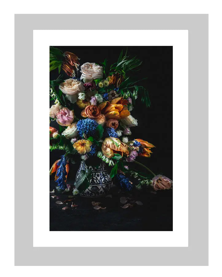 An Elegant Affair of Extravagance | custom floral art cards | art postcards | flower prints | ELENA DRAGOI