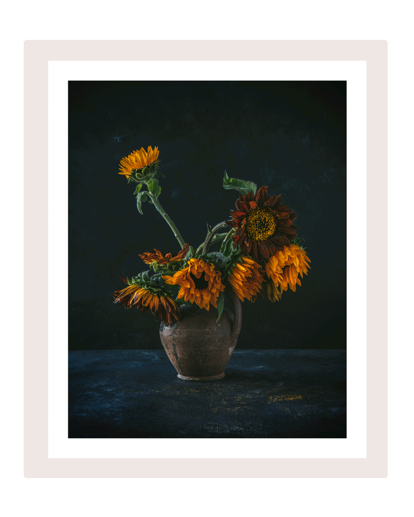 Golden Light I Sunflower Art Print | Elena Dragoi