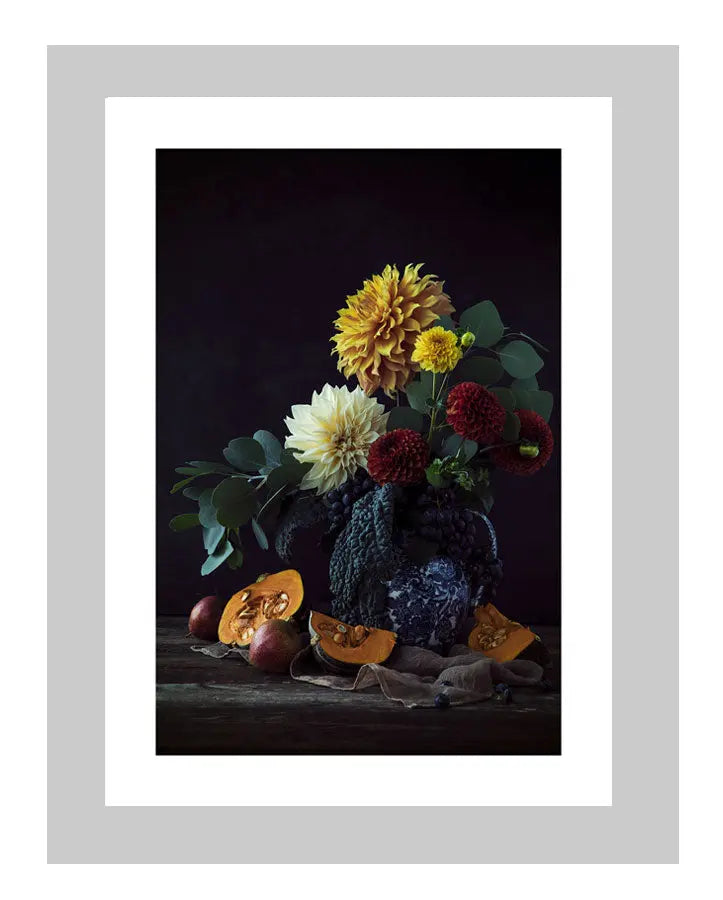 Harvest Time | custom floral art cards | art postcards | flower prints | ELENA DRAGOI