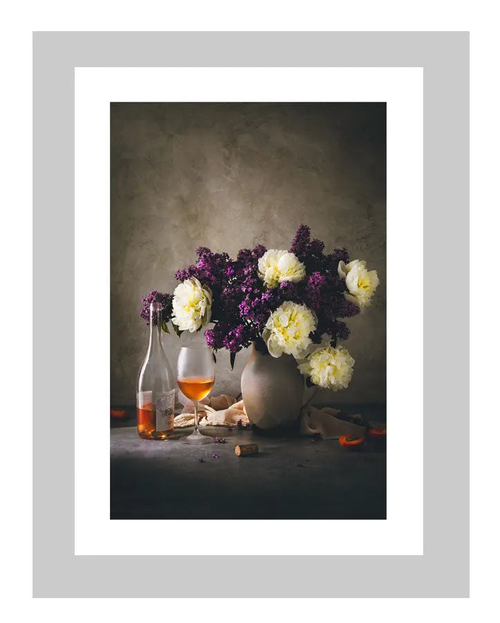 Sunset | custom floral art cards | art postcards | flower prints | ELENA DRAGOI