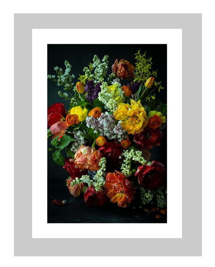Tulip Extravaganza | custom floral art cards | art postcards | flower prints | ELENA DRAGOI